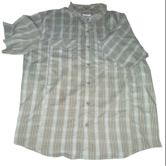 Columbia Men's OmniShade UV Protection Vented Plaid Short Sleeve Shirt XL - Picture 2 of 4
